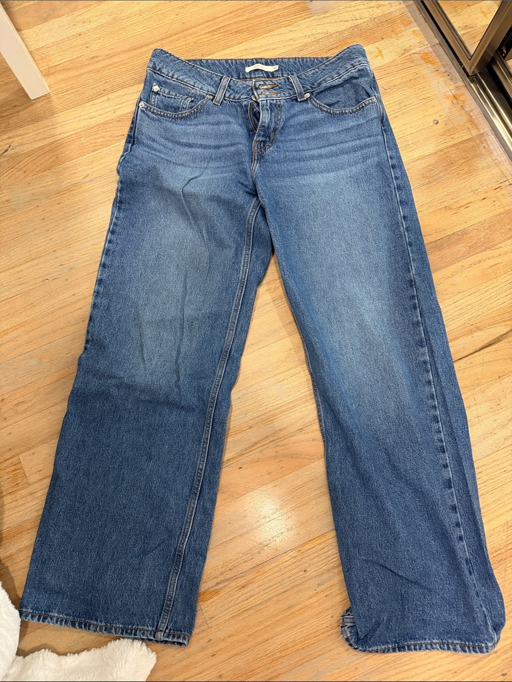 High-Rise Blue Wide-Leg Women's Jeans
